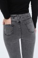 Füme Yüksek Bel Toparlayıcı Skinny Dar Paça Solmaz Jeans Pantolon Füme Yüksek Bel Toparlayıcı Skinny Dar Paça Solmaz Jeans Pantolon