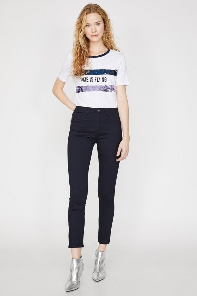 Moriz Siyah Yüksek Bel Toparlayıcı Skinny Dar Paça Solmaz Jeans Pantolon