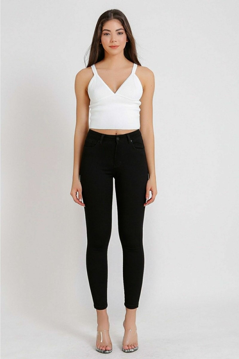 Mira Siyah Yüksek Bel Toparlayıcı Skinny Dar Paça Solmaz Jeans Pantolon Mira Siyah Yüksek Bel Toparlayıcı Skinny Dar Paça Solmaz Jeans Pantolon