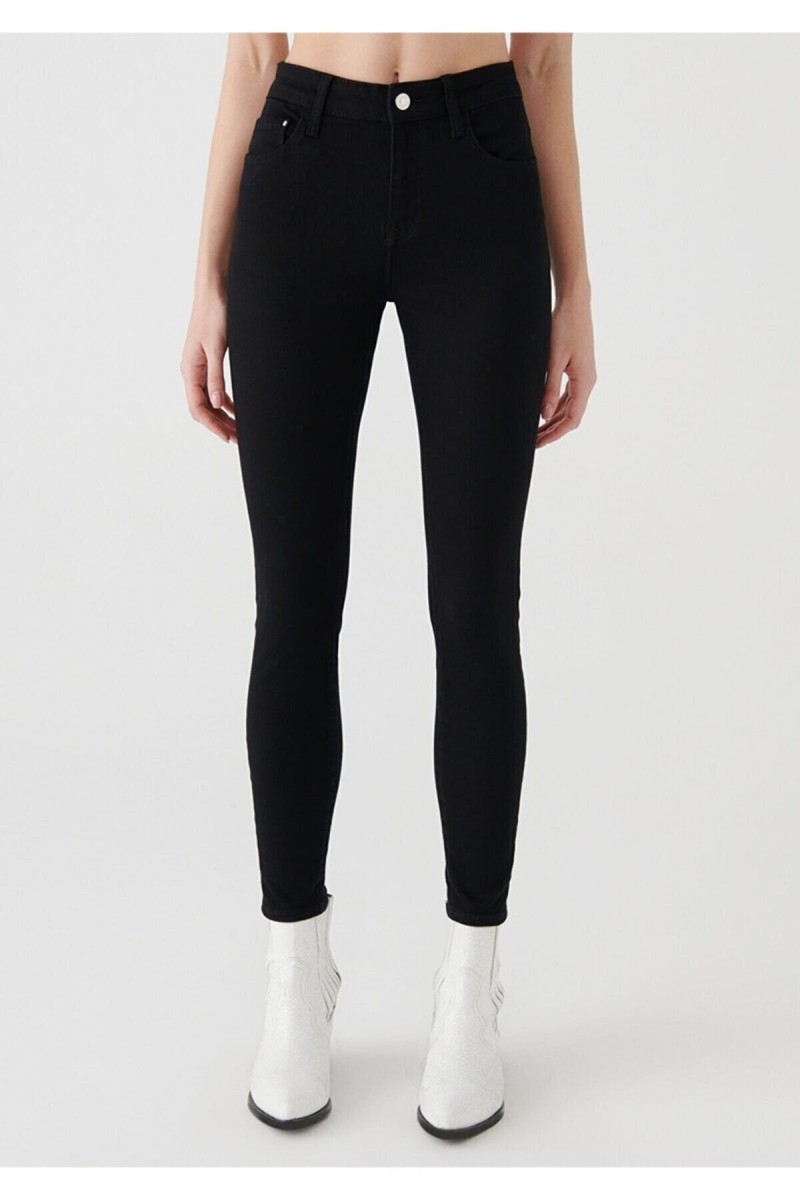 Briza Siyah Yüksek Bel Toparlayıcı Skinny Dar Paça Solmaz Jeans Pantolon Briza Siyah Yüksek Bel Toparlayıcı Skinny Dar Paça Solmaz Jeans Pantolon