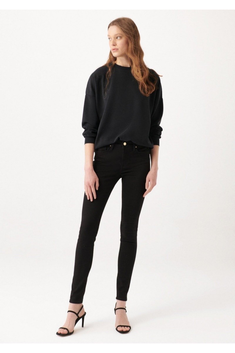 Delinda Siyah Yüksek Bel Toparlayıcı Skinny Dar Paça Solmaz Jeans Pantolon Delinda Siyah Yüksek Bel Toparlayıcı Skinny Dar Paça Solmaz Jeans Pantolon