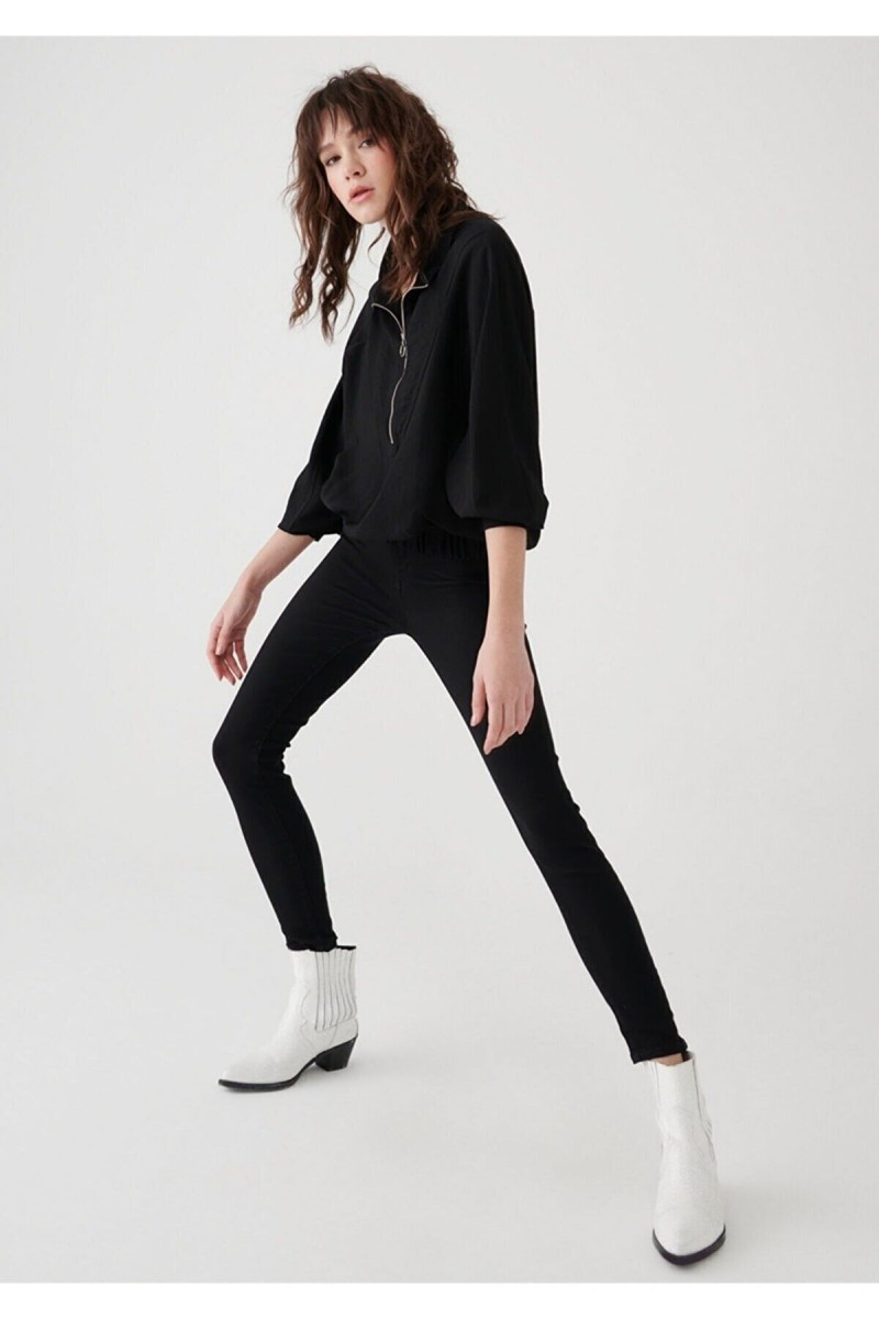 Briza Siyah Yüksek Bel Toparlayıcı Skinny Dar Paça Solmaz Jeans Pantolon Briza Siyah Yüksek Bel Toparlayıcı Skinny Dar Paça Solmaz Jeans Pantolon
