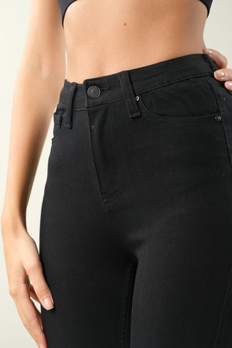Siyah Yüksek Bel Toparlayıcı Skinny Dar Paça Solmaz Jeans Pantolon Siyah Yüksek Bel Toparlayıcı Skinny Dar Paça Solmaz Jeans Pantolon