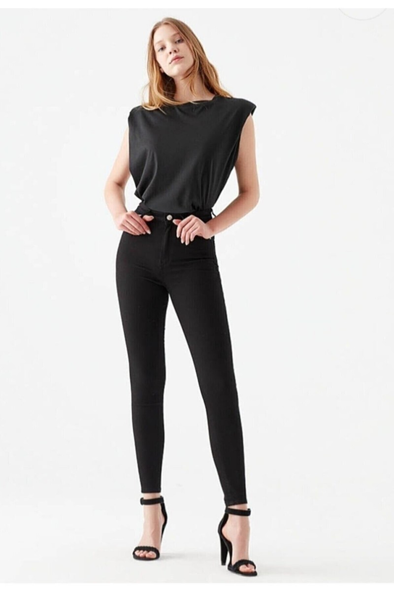 Adalia Siyah Yüksek Bel Toparlayıcı Skinny Dar Paça Solmaz Jeans Pantolon Adalia Siyah Yüksek Bel Toparlayıcı Skinny Dar Paça Solmaz Jeans Pantolon