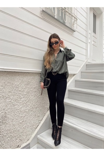 Willy Denim Siyah Yüksek Bel Likralı Slim Fit Jean Pantolon Toparlaycı