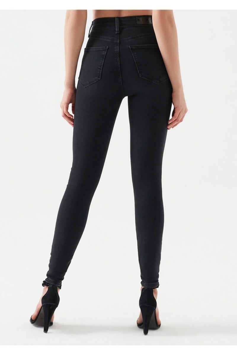 Victoria A.c.a.i.p Kadın Black Yüksek Bel Jeans Pantolon Solmaz Siyah Jeans(toparlayıcı)