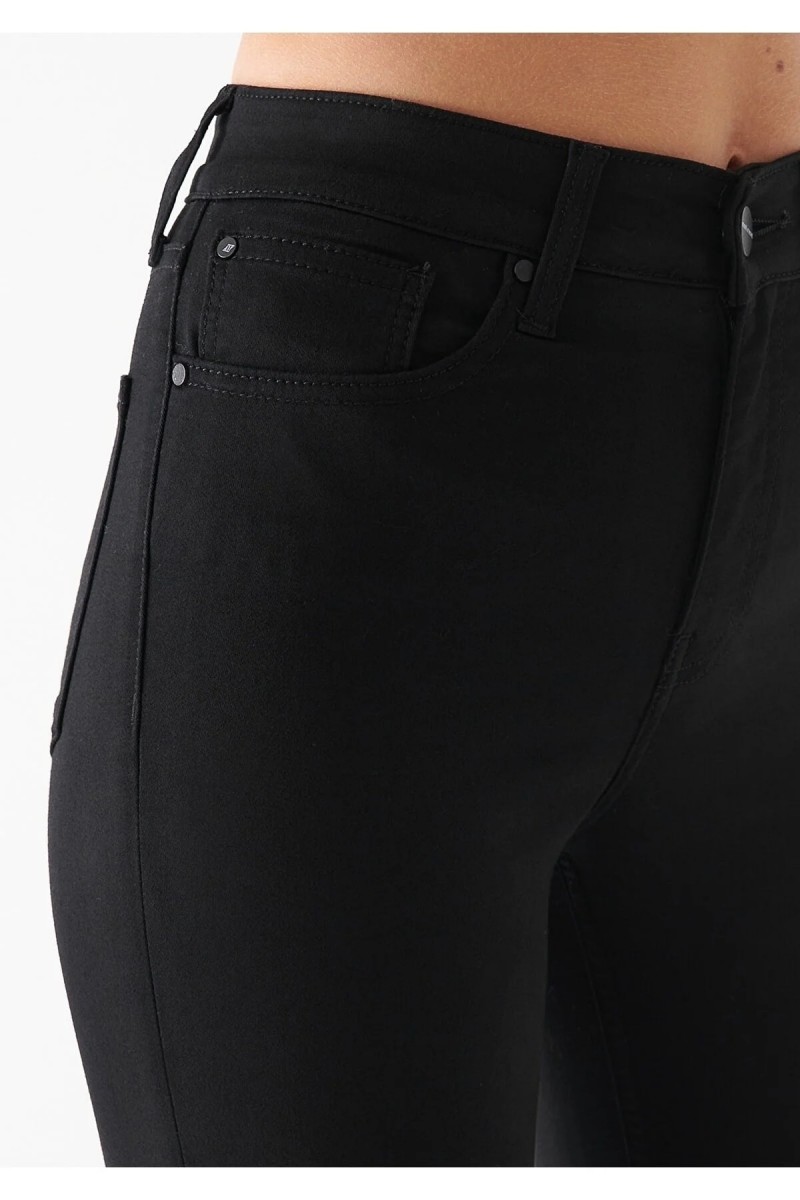 Alissa Gold Siyah Ispanyol Jeans Ispanyol Paça Kot Pantolon Yüksek Bel Toparlayıcı( Extra Rahat)