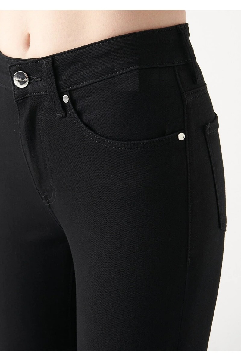 Lucy E.x.t.r.a Black Yüksek Bel Jeans Pantolon Solmaz Siyah Jeans(toparlayıcı)
