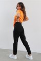 Arva Siyah Solmaz Mom Jean Kadın Boyfriend Yüksek Bel Power Likra Pantolon Arva Siyah Solmaz Mom Jean Kadın Boyfriend Yüksek Bel Power Likra Pantolon