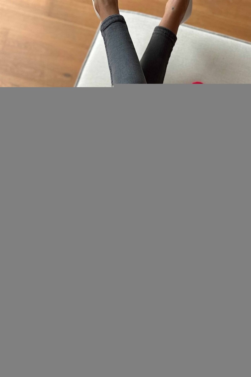 Zümra Skinny Kot Pantolon Gri Toparlayıcı Likralı Yüksek Bel Jean Zümra Skinny Kot Pantolon Gri Toparlayıcı Likralı Yüksek Bel Jean