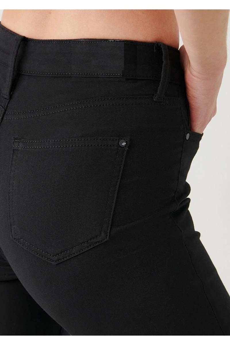 Sementa Gold Siyah Ispanyol Paça Kot Pantolon Yüksek Bel Ispanyol Jeans Toparlayıcı( Extra Rahat)