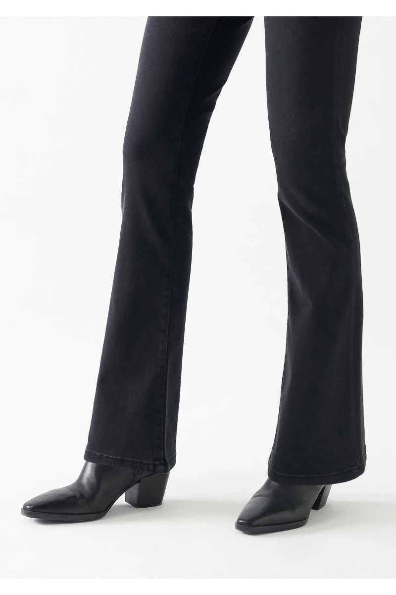 Victoria A.c.a.i.p Gold Siyah Ispanyol Jeans Ispanyol Paça Kot Pantolon Yüksek Bel ( Extra Rahat)