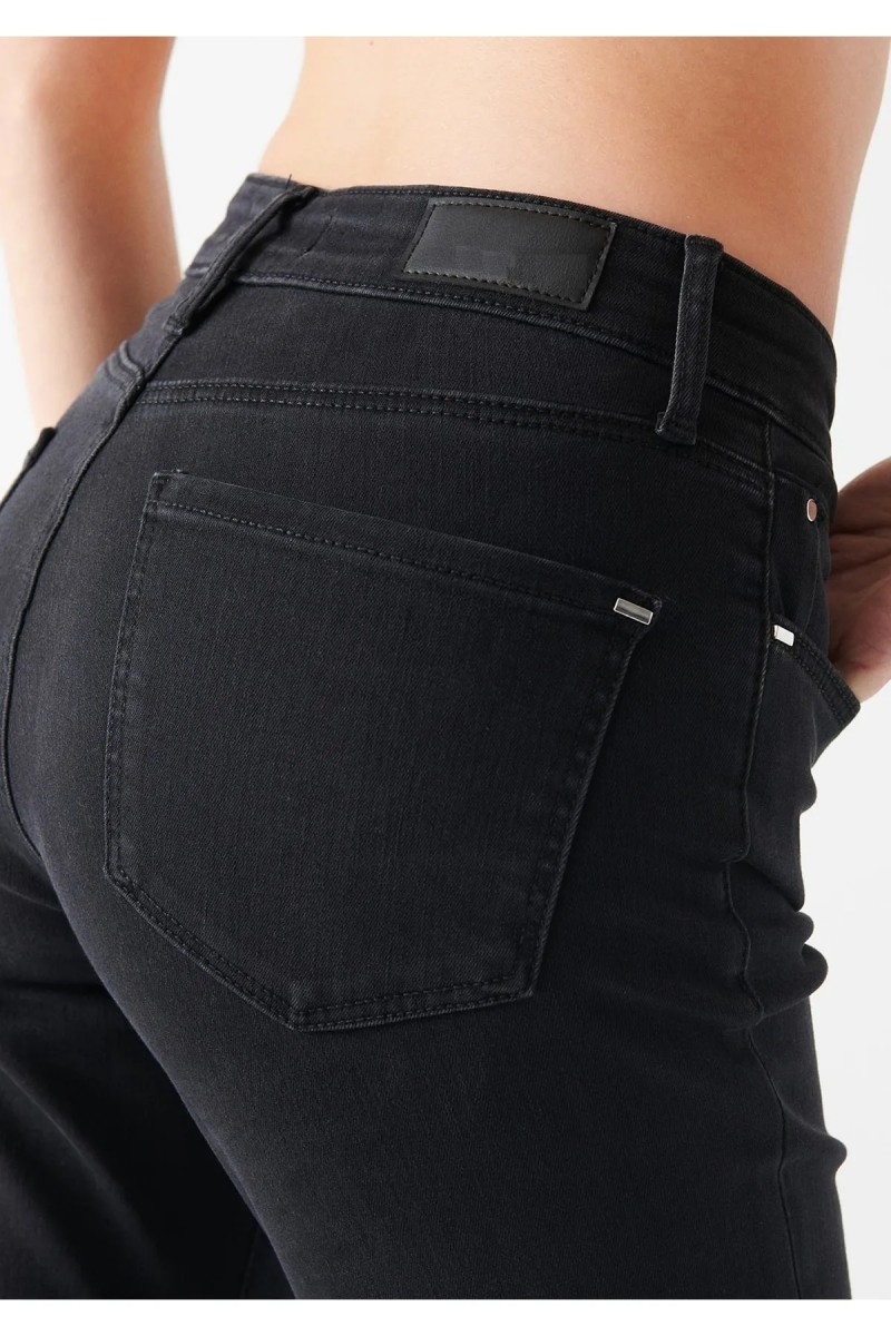 Victoria A.c.a.i.p Gold Siyah Ispanyol Jeans Ispanyol Paça Kot Pantolon Yüksek Bel ( Extra Rahat)