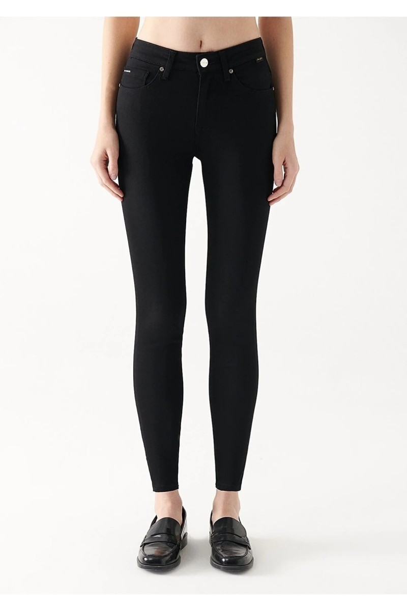 Lucy E.x.t.r.a Black Yüksek Bel Jeans Pantolon Solmaz Siyah Jeans(toparlayıcı)