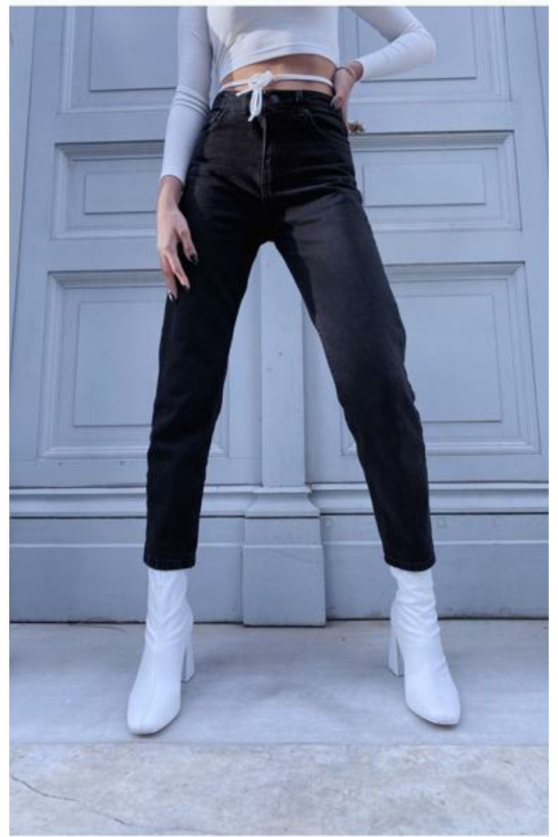 Angel Siyah Solmaz Mom Jean Kadın Boyfriend Yüksek Bel Power Likra Pantolon Angel Siyah Solmaz Mom Jean Kadın Boyfriend Yüksek Bel Power Likra Pantolon
