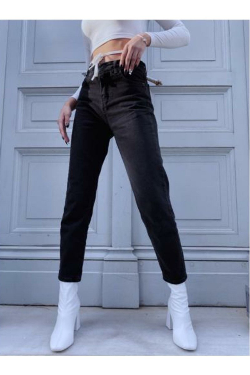 Angel Siyah Solmaz Mom Jean Kadın Boyfriend Yüksek Bel Power Likra Pantolon Angel Siyah Solmaz Mom Jean Kadın Boyfriend Yüksek Bel Power Likra Pantolon