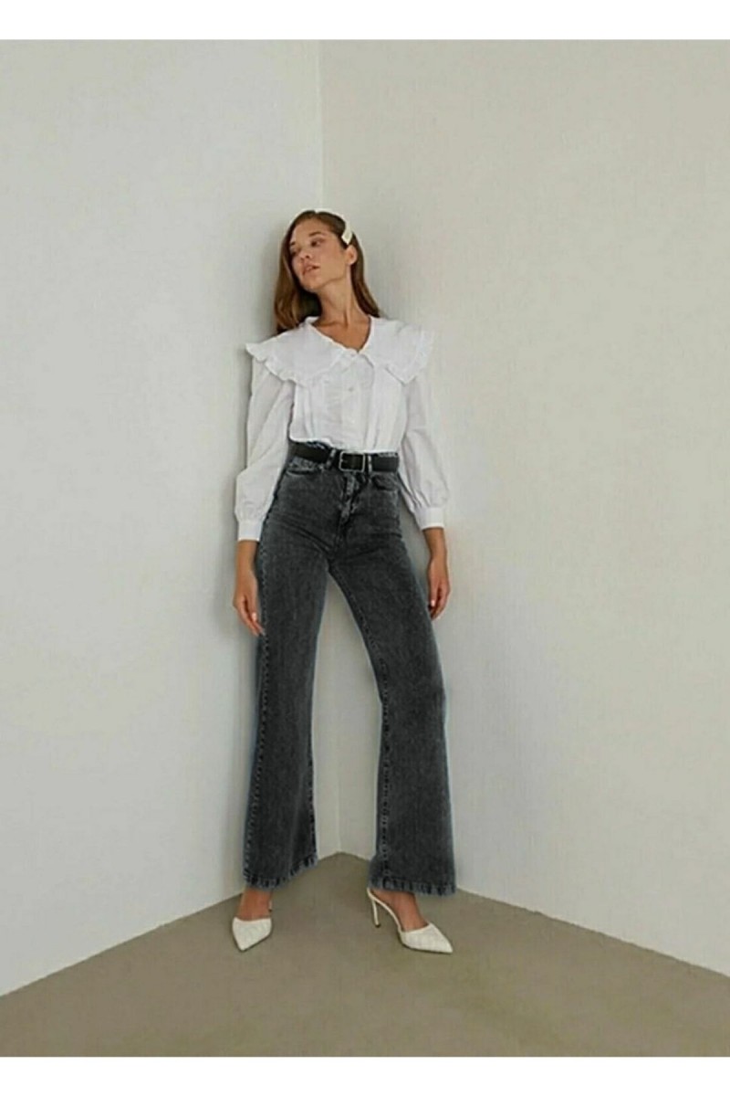 Serenay Cold Chocolate Power Likralı Füme Kar Süper Yüksek Bel Likralı Salaş Paça Denim Kot Pantolon Serenay Cold Chocolate Power Likralı Füme Kar Süper Yüksek Bel Likralı Salaş Paça Denim Kot Pantolon