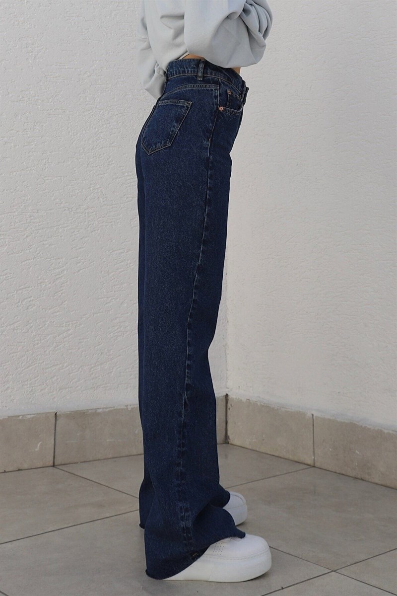 Camelia Gold 90 s Lacivert Likralı Süper Yüksek Bel Salaş Jeans Palazzo Pantolon Camelia Gold 90 s Lacivert Likralı Süper Yüksek Bel Salaş Jeans Palazzo Pantolon