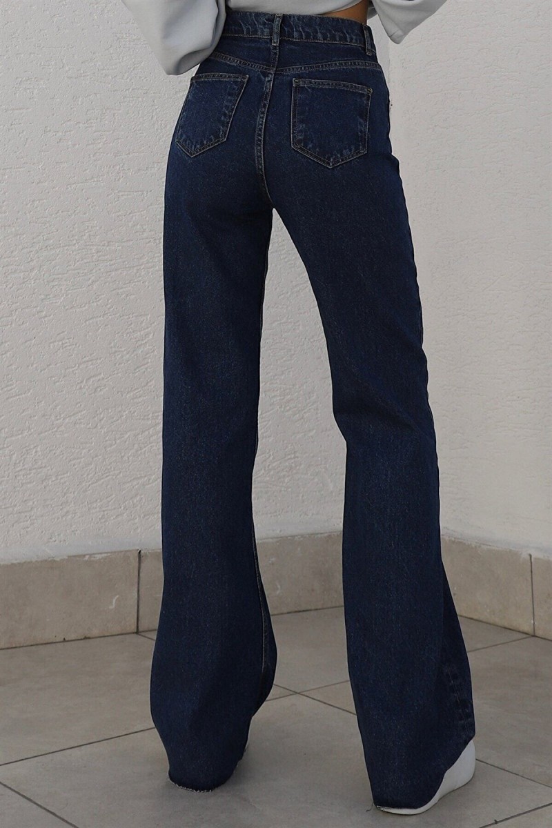 Camelia Gold 90 s Lacivert Likralı Süper Yüksek Bel Salaş Jeans Palazzo Pantolon Camelia Gold 90 s Lacivert Likralı Süper Yüksek Bel Salaş Jeans Palazzo Pantolon