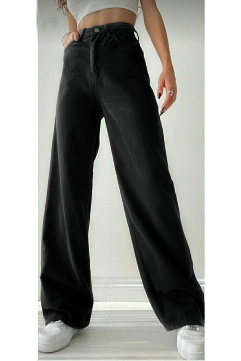 Rose Extra Yüksek A.c.a.i.p S.o.l.m.a.z Siyah Salaş Jeans Palazzo Pantolon (süper Yüksek Solmayan) Rose Extra Yüksek A.c.a.i.p S.o.l.m.a.z Siyah Salaş Jeans Palazzo Pantolon (süper Yüksek Solmayan)