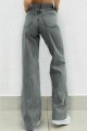 Füme Likralı Kadın Süper Yüksek Bel Salaş Paça Denim Kot Palazzo Pantolon Füme Likralı Kadın Süper Yüksek Bel Salaş Paça Denim Kot Palazzo Pantolon
