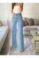 Elle Mavi Power Likralı Süper Yüksek Bel Salaş Jeans Palazzo Pantolon (açık Mavi) Elle Mavi Power Likralı Süper Yüksek Bel Salaş Jeans Palazzo Pantolon (açık Mavi)
