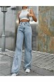 Loa 90 s Likralı Kadın Mavi Kar Süper Yüksek Bel Salaş Paça Denim Kot Palazzo Pantolon Loa 90 s Likralı Kadın Mavi Kar Süper Yüksek Bel Salaş Paça Denim Kot Palazzo Pantolon