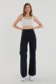 Solmayan Siyah Likralı Süper Yüksek Bel Salaş Jean Palazzo Pantolon. (süper Yüksek.) Wide Leg. Solmayan Siyah Likralı Süper Yüksek Bel Salaş Jean Palazzo Pantolon. (süper Yüksek.) Wide Leg.