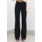 Extra Yüksek A.c.a.i.p S.o.l.m.a.z Siyah Salaş Jeans Palazzo Pantolon (süper Yüksek Solmayan)
