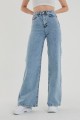 Juli 90 s Likralı Kadın Mavi Kar Süper Yüksek Bel Salaş Paça Denim Kot Palazzo Pantolon Juli 90 s Likralı Kadın Mavi Kar Süper Yüksek Bel Salaş Paça Denim Kot Palazzo Pantolon