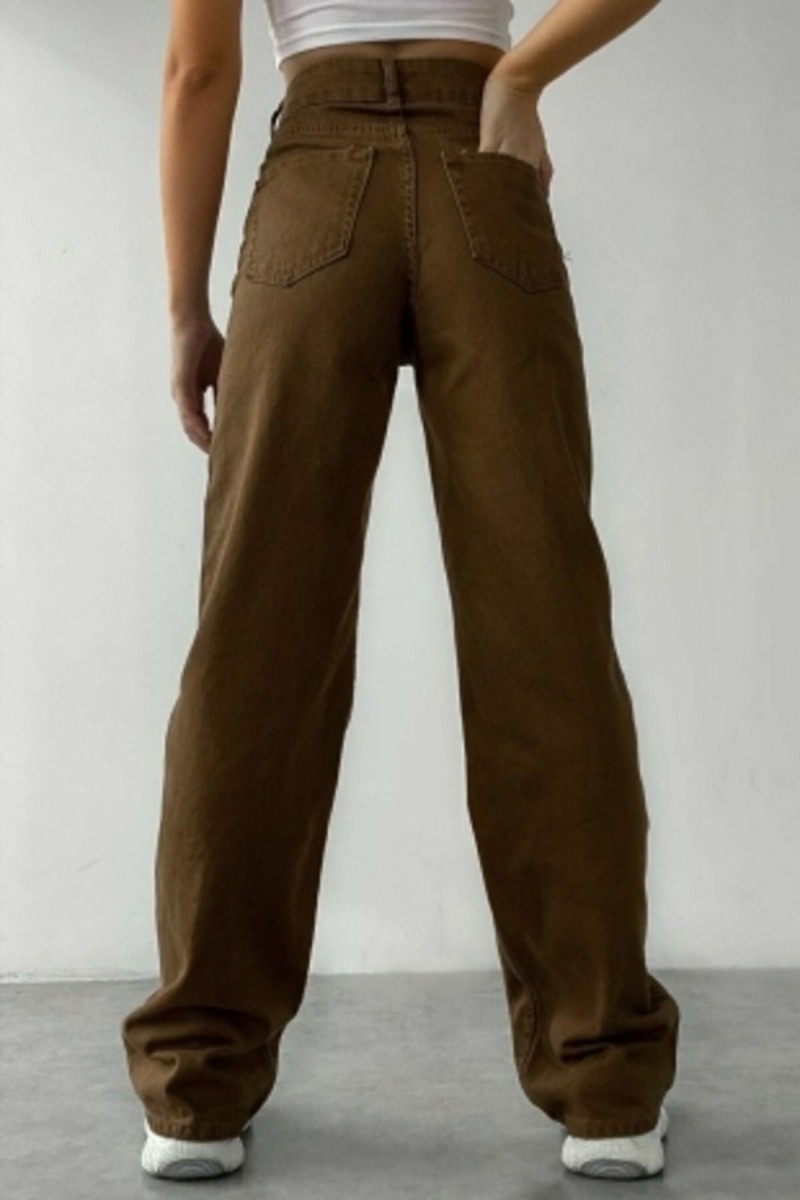 Lee Kahverengi Likralı Süper Yüksek Bel Salaş Jeans Palazzo Pantolon. (süper Yüksek) Wide Leg Lee Kahverengi Likralı Süper Yüksek Bel Salaş Jeans Palazzo Pantolon. (süper Yüksek) Wide Leg
