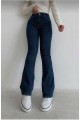 Olivier Koyu Mavi Ispanyol Paça Kot Pantolon Yüksek Bel Ispanyol Jeans Toparlayıcı( Extra Rahat) Drv Olivier Koyu Mavi Ispanyol Paça Kot Pantolon Yüksek Bel Ispanyol Jeans Toparlayıcı( Extra Rahat) Drv