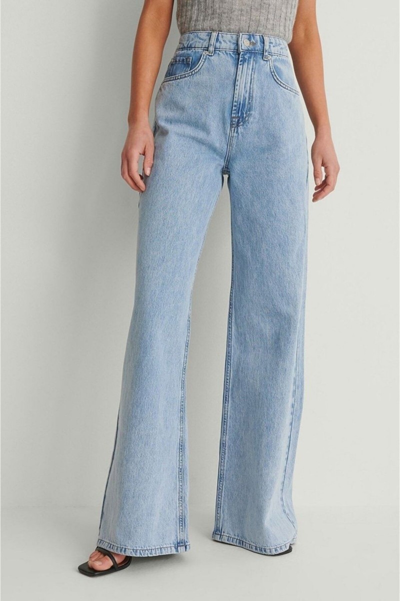 Kadın Buz Kar Salaş Likralı Kadın Mavi Süper Yüksek Bel Salaş Paça Denim Kot Palazzo Pantolon Kadın Buz Kar Salaş Likralı Kadın Mavi Süper Yüksek Bel Salaş Paça Denim Kot Palazzo Pantolon