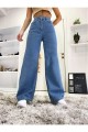 Orta Mavi Likralı Süper Yüksek Bel Salaş Jeans Palazzo Pantolon. (süper Yüksek) Orta Mavi Likralı Süper Yüksek Bel Salaş Jeans Palazzo Pantolon. (süper Yüksek)