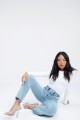 Lina Kar Yıkama Mavi Ispanyol Paça Likralı Flare Jeans Kot Pantolon Toparlayıcı Lina Kar Yıkama Mavi Ispanyol Paça Likralı Flare Jeans Kot Pantolon Toparlayıcı