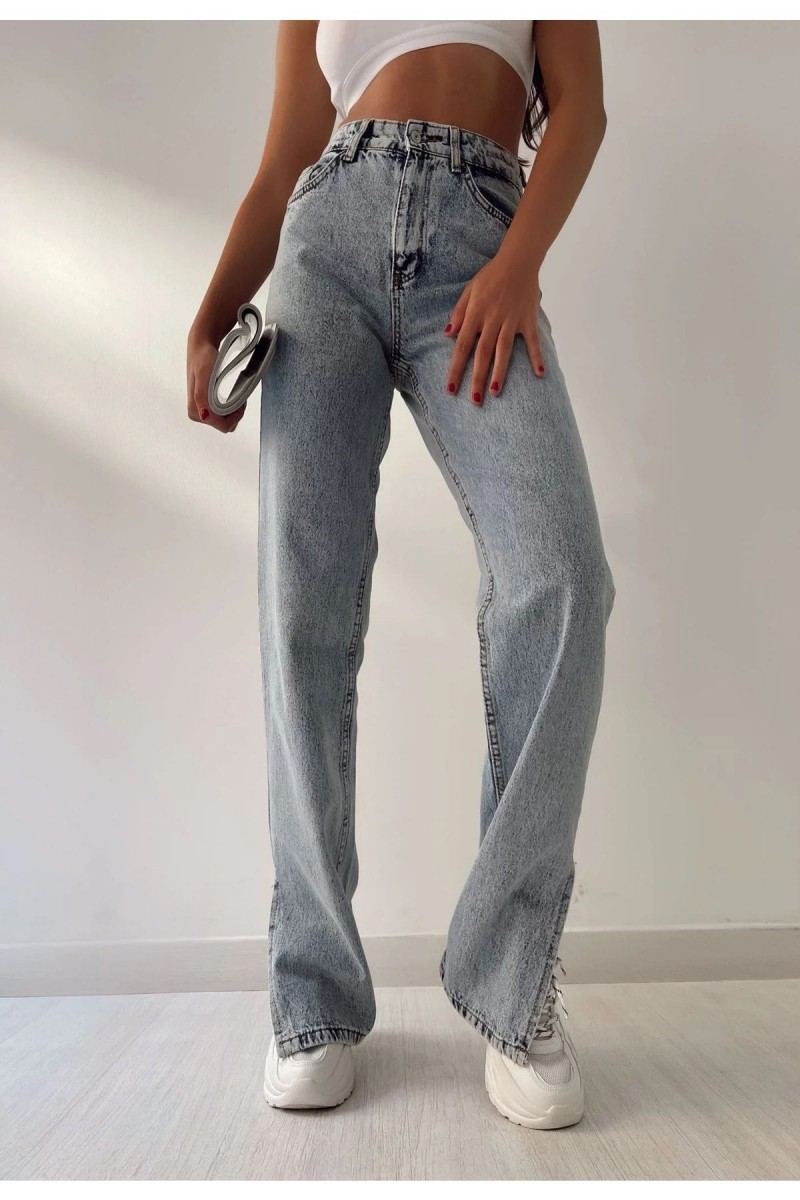 Tanya 90 s Mavi Kar Yıkama Dıştan Yırtık Likralı Süper Extra Yüksek Bel Palazzo Salaş Jean Pantolon Tanya 90 s Mavi Kar Yıkama Dıştan Yırtık Likralı Süper Extra Yüksek Bel Palazzo Salaş Jean Pantolon