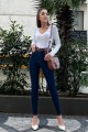 Zümra Skinny Kot Pantolon Koyu Mavi Toparlayıcı Likralı Yüksek Bel Jean Zümra Skinny Kot Pantolon Koyu Mavi Toparlayıcı Likralı Yüksek Bel Jean