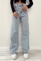 Penelope Likralı Kadın Mavi Kar Süper Yüksek Bel Salaş Paça Denim Kot Palazzo Pantolon Penelope Likralı Kadın Mavi Kar Süper Yüksek Bel Salaş Paça Denim Kot Palazzo Pantolon