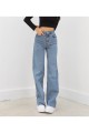 Linda Likralı 90 s Kadın Mavi Kar Süper Yüksek Bel Salaş Paça Denim Kot Palazzo Pantolon Linda Likralı 90 s Kadın Mavi Kar Süper Yüksek Bel Salaş Paça Denim Kot Palazzo Pantolon