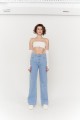 Arya Kadın Açık Mavi Kar Yıkama Yüksek Bel Salaş Paça Denim Kot Pantolon Arya Kadın Açık Mavi Kar Yıkama Yüksek Bel Salaş Paça Denim Kot Pantolon