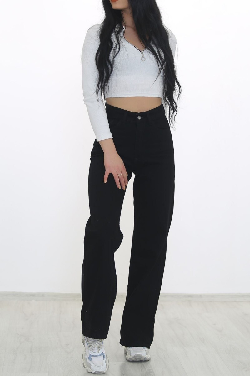 Diva Solmaz Siyah Likralı Süper Yüksek Bel Salaş Jean Pantolon. (süper Yüksek.) Wide Leg. Diva Solmaz Siyah Likralı Süper Yüksek Bel Salaş Jean Pantolon. (süper Yüksek.) Wide Leg.