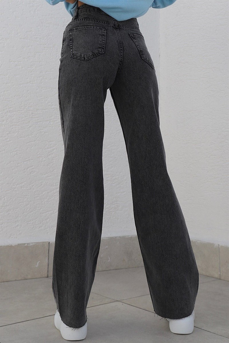 Extra Yüksek A.c.a.i.p S.o.l.m.a.z Siyah Salaş Jeans Palazzo Pantolon (süper Yüksek Solmayan) Extra Yüksek A.c.a.i.p S.o.l.m.a.z Siyah Salaş Jeans Palazzo Pantolon (süper Yüksek Solmayan)