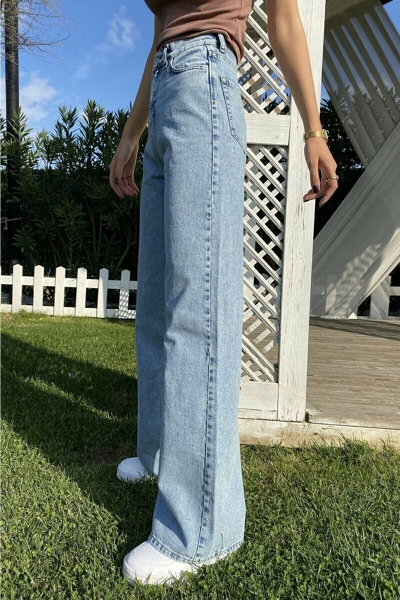 Kira 90 s Açık Kar Likralı Süper Yüksek Bel Salaş Jean Pantolon. (süper Yüksek.) Wide Leg. Kira 90 s Açık Kar Likralı Süper Yüksek Bel Salaş Jean Pantolon. (süper Yüksek.) Wide Leg.
