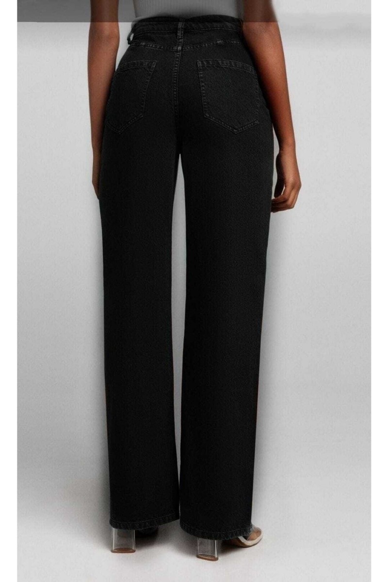 Moore Solmaz Siyah Likralı Süper Yüksek Bel Salaş Jeans Palazzo Pantolon Wide Leg Denim Moore Solmaz Siyah Likralı Süper Yüksek Bel Salaş Jeans Palazzo Pantolon Wide Leg Denim
