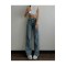 Fashion Nova Likralı Salaş Kadın Orta Kar Mavi Süper Yüksek Bel Salaş Paça Denim Kot Pantolon