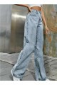 Loa 90 s Likralı Kadın Mavi Kar Süper Yüksek Bel Salaş Paça Denim Kot Palazzo Pantolon Loa 90 s Likralı Kadın Mavi Kar Süper Yüksek Bel Salaş Paça Denim Kot Palazzo Pantolon