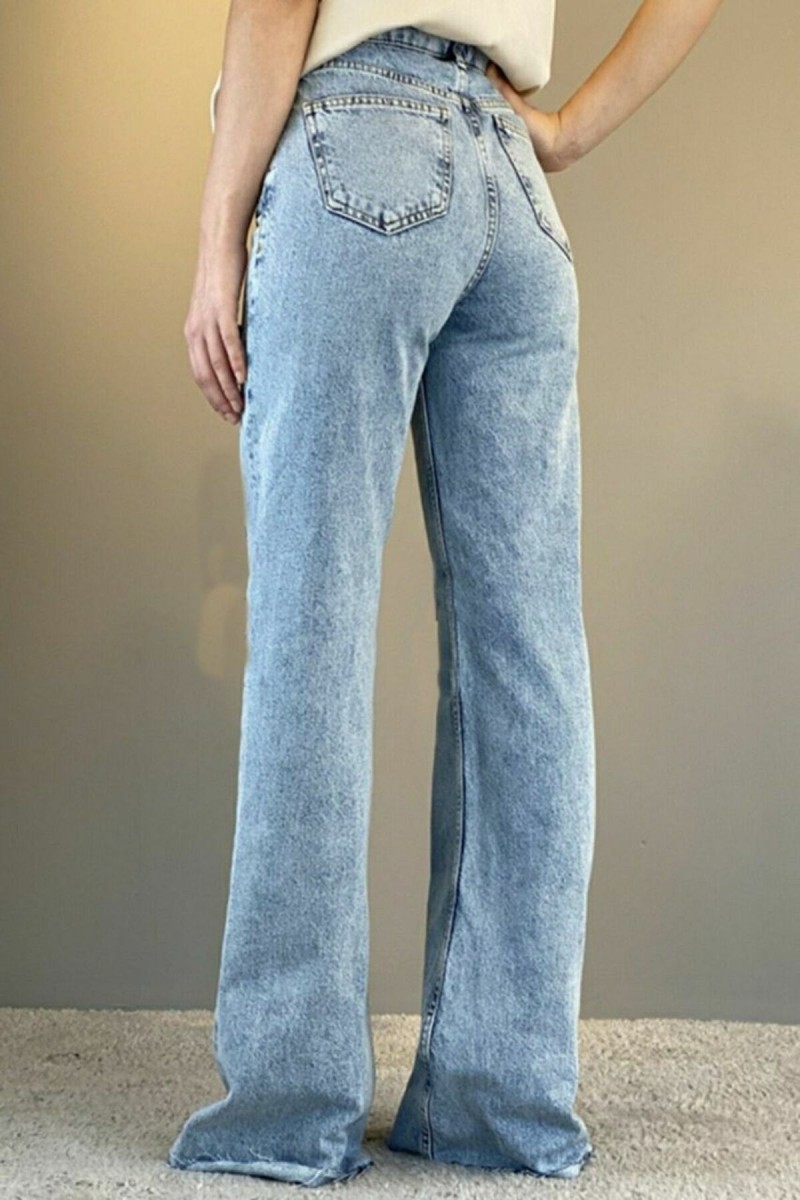 -buz Kar Likralı Süper Yüksek Bel Salaş Jeans Palazzo Pantolon. (süper Yüksek) Wide Leg -buz Kar Likralı Süper Yüksek Bel Salaş Jeans Palazzo Pantolon. (süper Yüksek) Wide Leg
