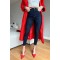 Koyu Mavi Skinny Dar Paça Jean Kadın Power Likra Toparlayıcı