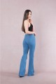 Raymond Laura Ispanyol Jeans Ispanyol Kot Yüksek Bel Solmaz Orta Mavi Pantolon Jean