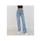Linda Likralı 90 s Kadın Mavi Kar Süper Yüksek Bel Salaş Paça Denim Kot Palazzo Pantolon
